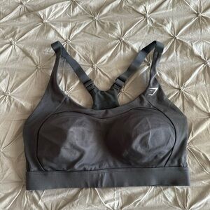Grey Gymshark Racerback Sports Bra
